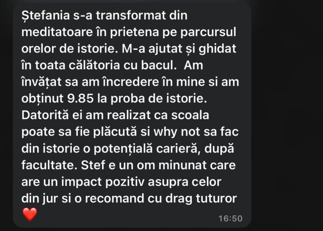 Recenzie WhatsApp de la elev