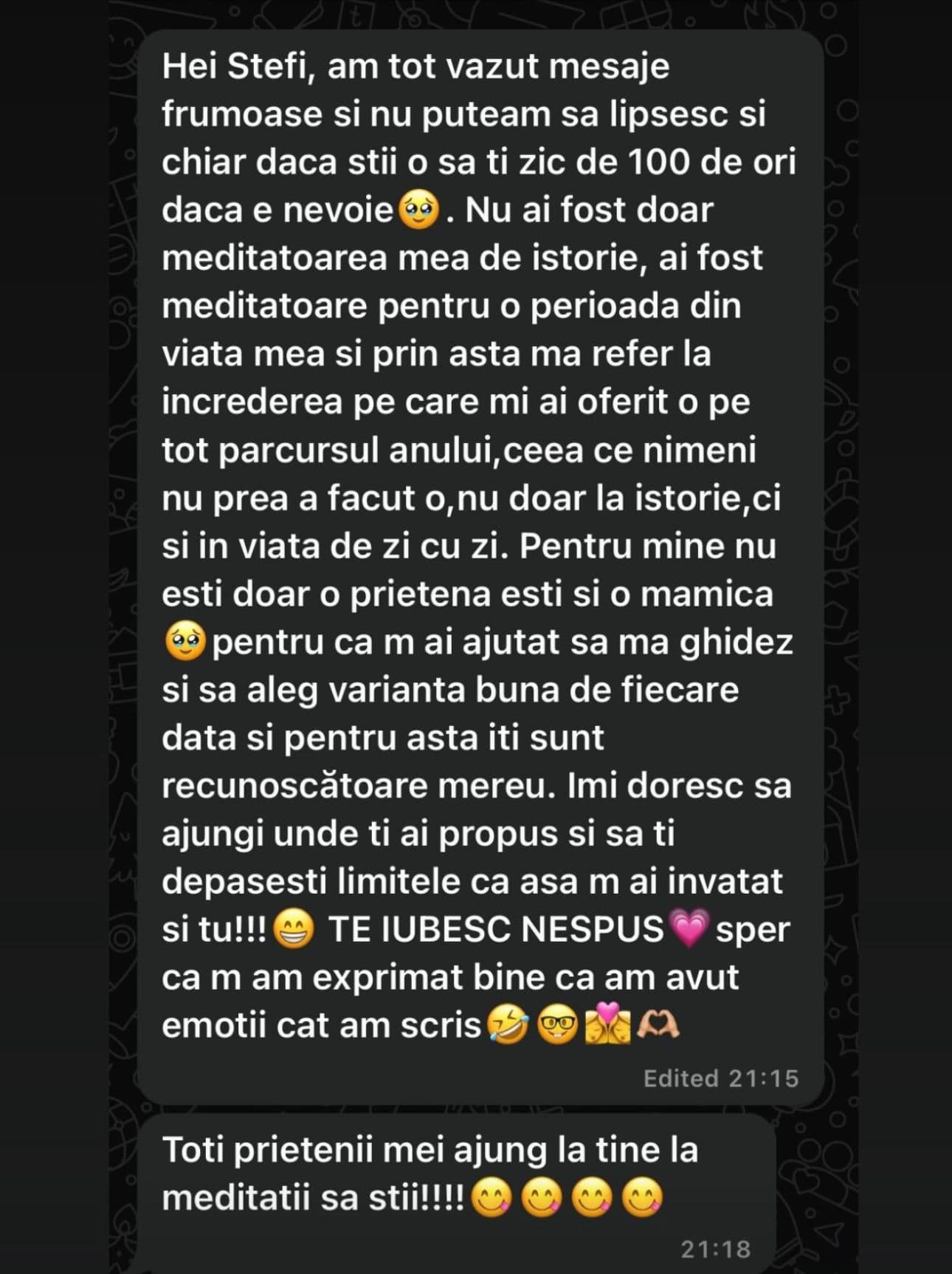 Recenzie WhatsApp de la elev